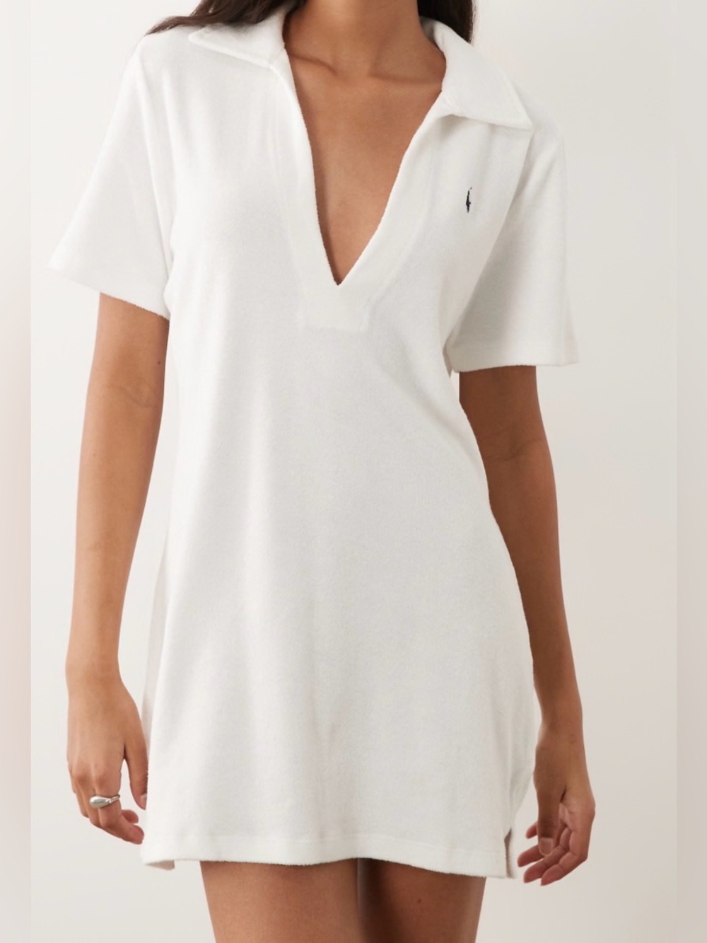 Polo RL Organic Cotton French Terry Cover-up Shirtdress